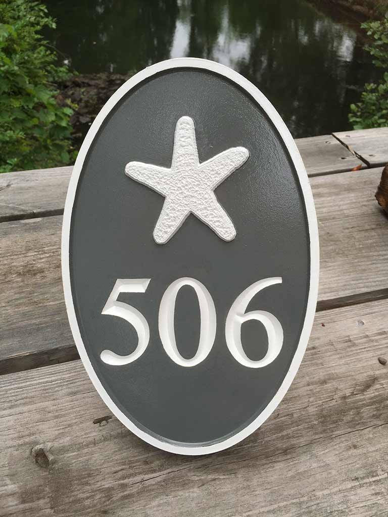 Carved Street Address plaque - House number with Great Blue Heron or other stock image (A116) - The Carving Company