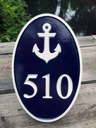 Carved Street Address plaque - House number with Great Blue Heron or other stock image (A116) - The Carving Company