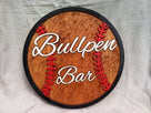 Baseball Bar Cedar Sign - Sports Bar Sign - Personalized - Custom Carved Cedar Signs (BP2) - The Carving Company