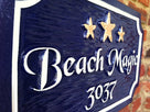 Custom Carved Estate Name sign with Seagull or other images - Beach theme (LN57) - The Carving Company iso view