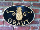 Custom Carved Last name sign with Scallop Shell (LN15) - The Carving Company