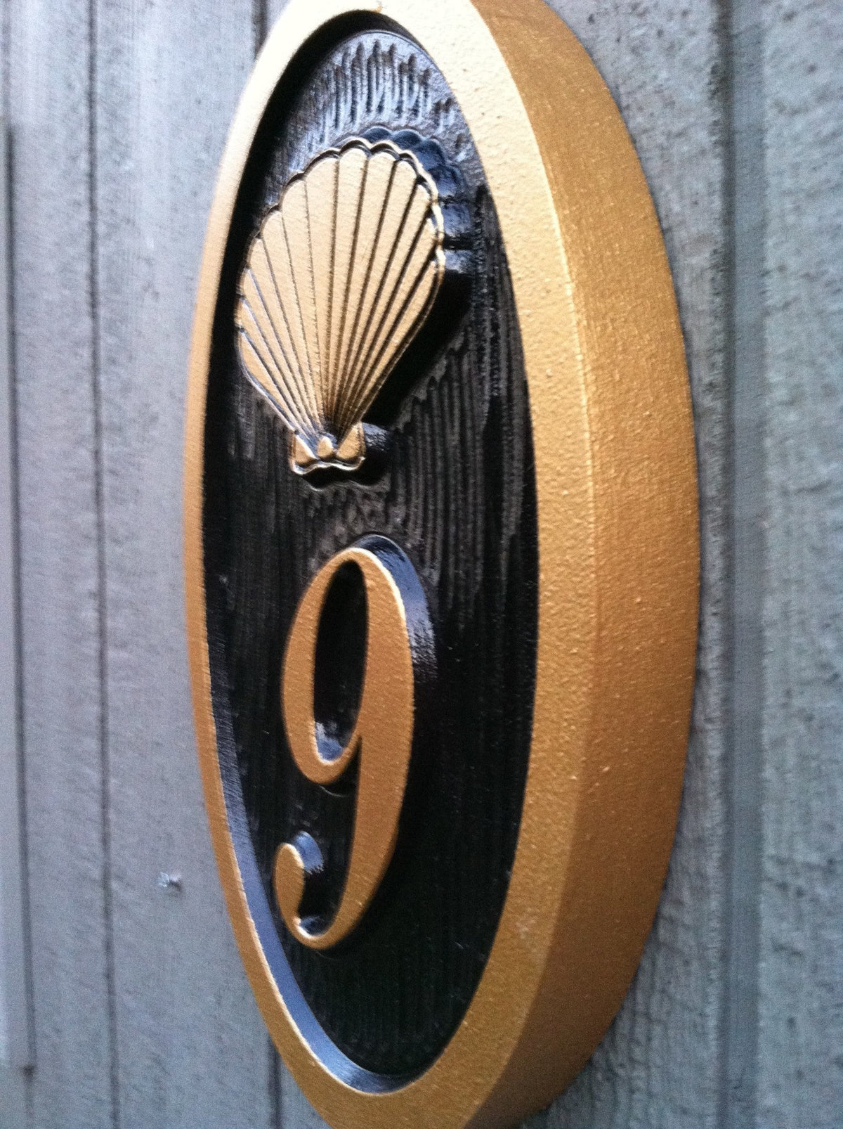 Nautical Carved House number with Light House or other stock image (A77) - The Carving Company