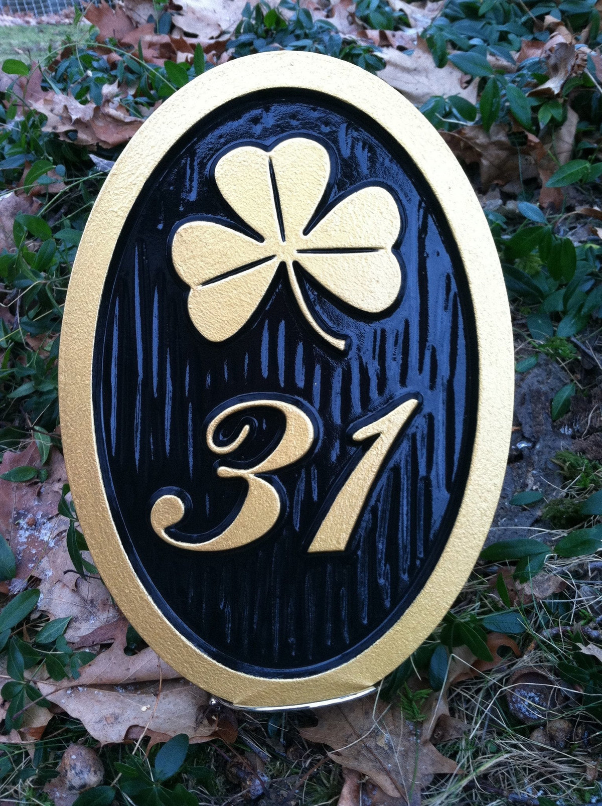 Nautical Carved House number with Light House or other stock image (A77) - The Carving Company