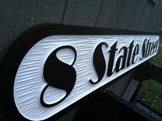 Made to Order Quarterboard - Large Custom Carved Street Address sign - Custom Signs (Q8) - The Carving Company