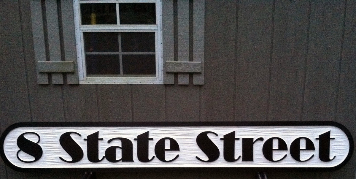 Made to Order Quarterboard - Large Custom Carved Street Address sign - Custom Signs (Q8) - The Carving Company