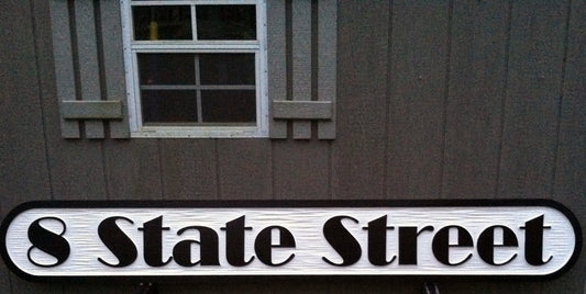 Made to Order Quarterboard - Large Custom Carved Street Address sign - Custom Signs (Q8) - The Carving Company