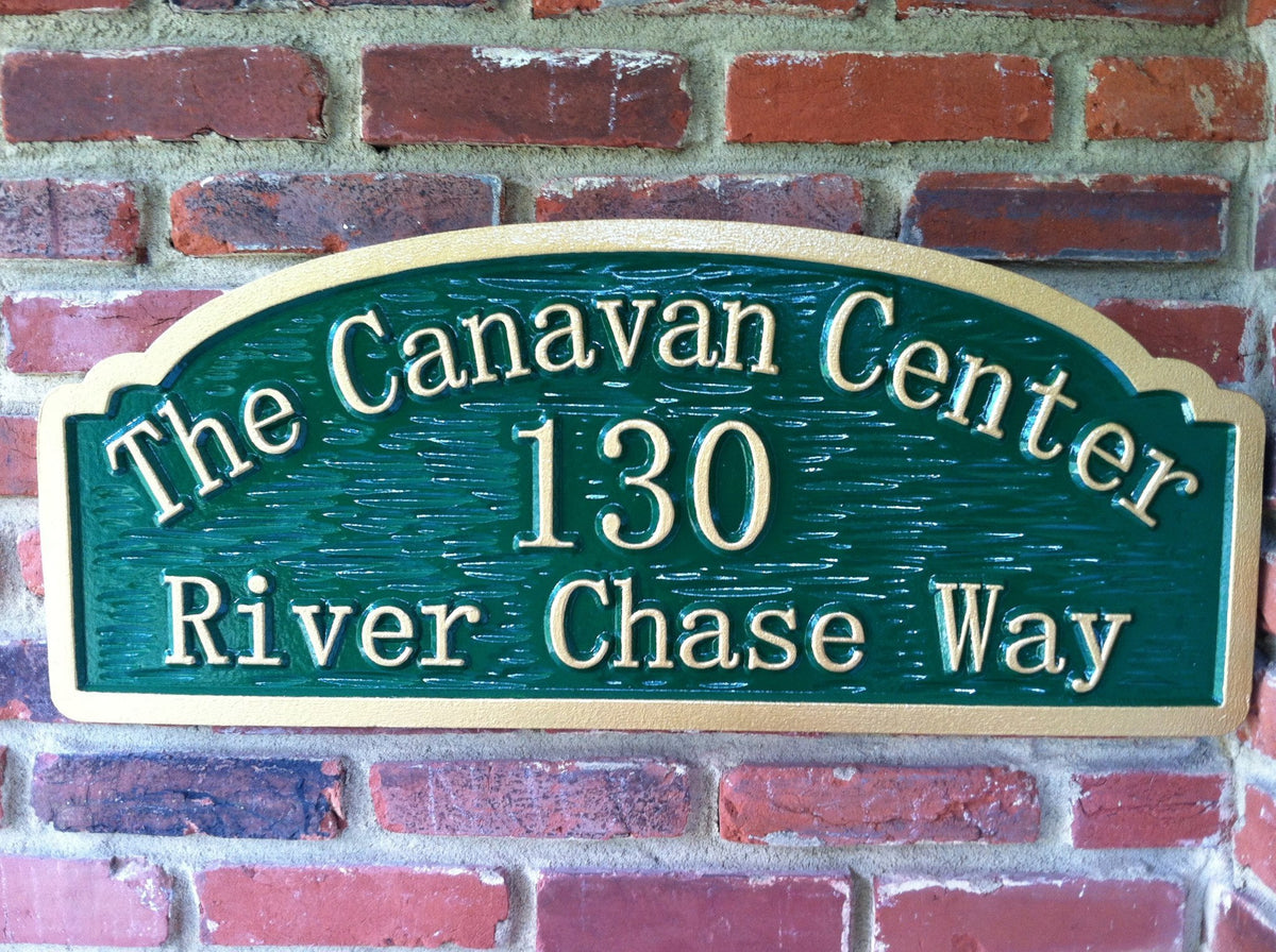 Custom Carved Dimensional Outdoor Business Address Sign (A34) - The Carving Company
