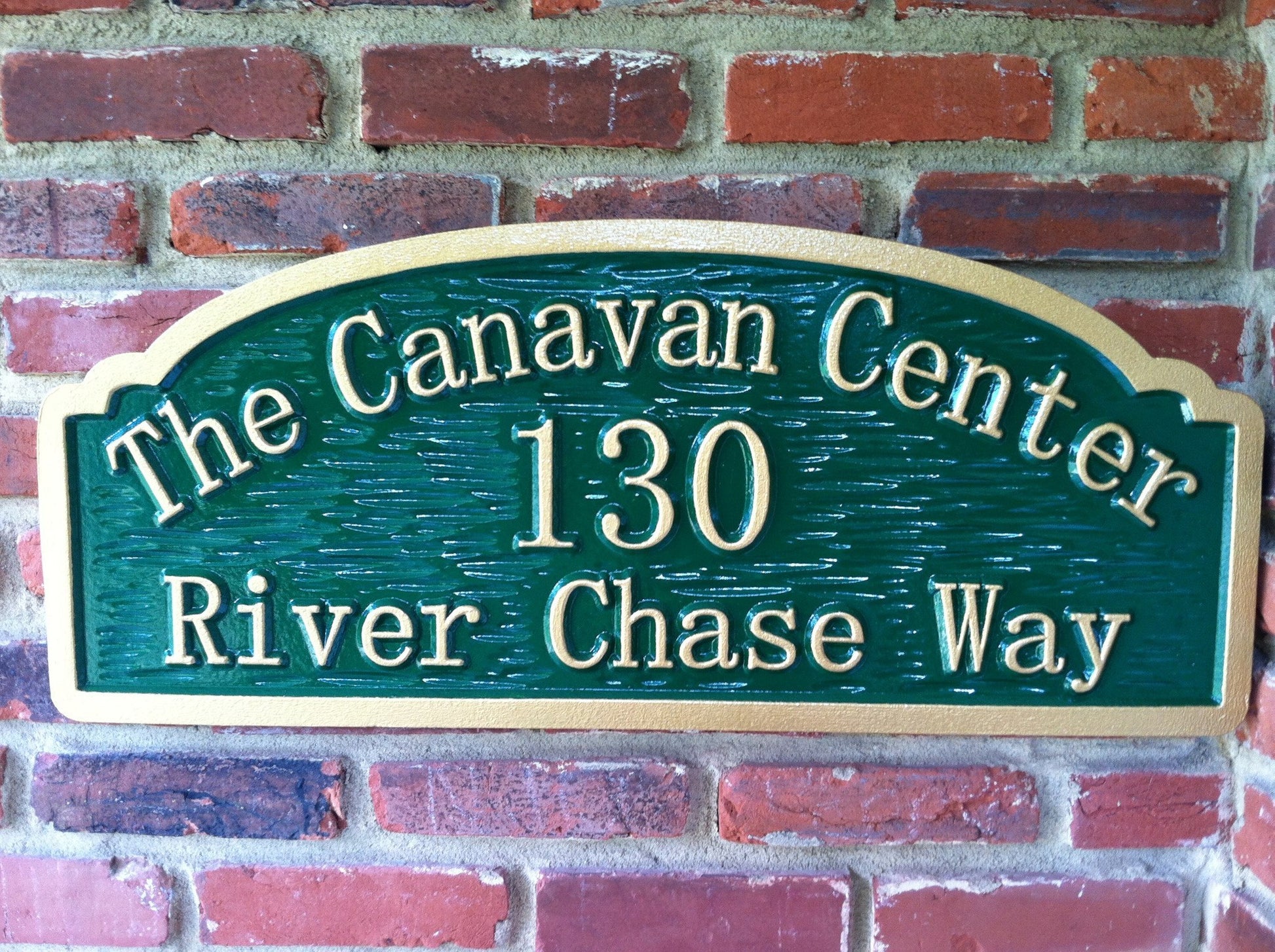 Custom Carved Dimensional Outdoor Business Address Sign (A34) - The Carving Company