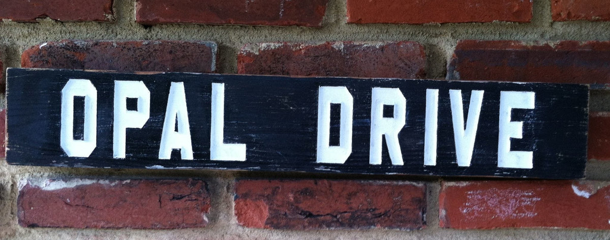 Custom Street Name Sign - Personalized- Distressed Home decor or Outdoor sign (A67) - The Carving Company