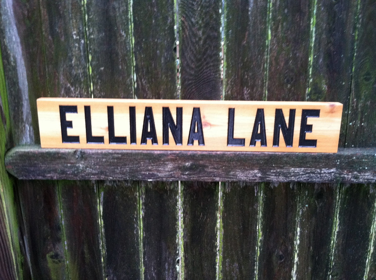 Custom Street Name Sign - Personalized- Distressed Home decor or Outdoor sign (A67) - The Carving Company
