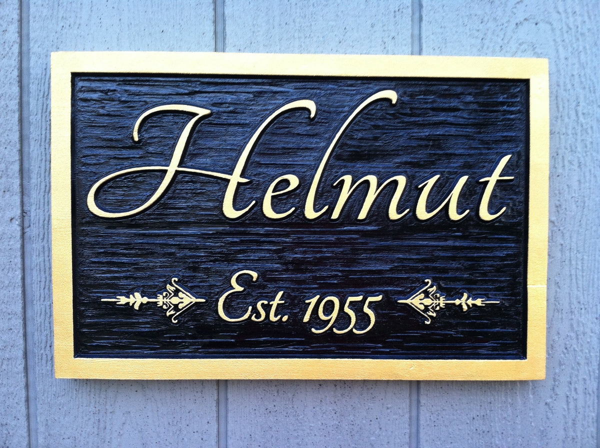 Custom Carved Last Name Sign / Family Sign with established year (LN1) - The Carving Company