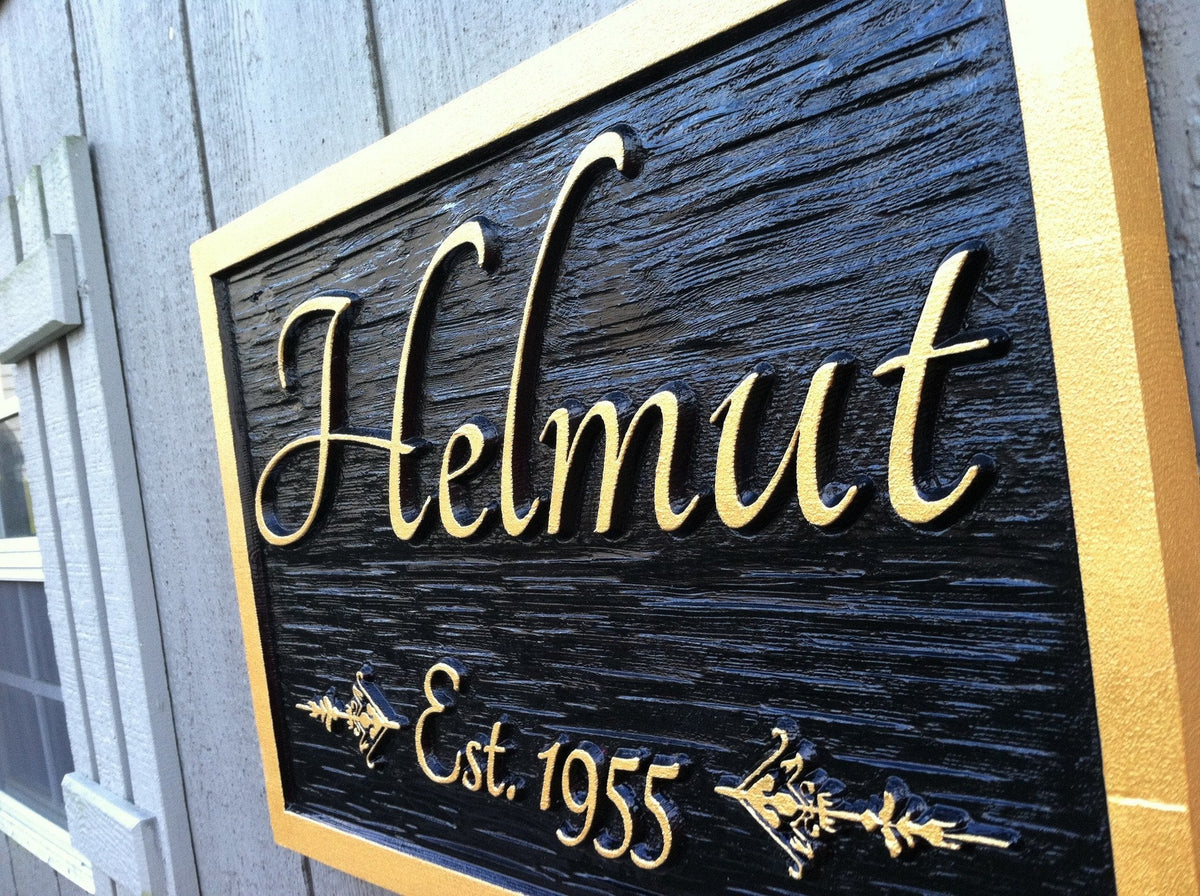 Custom Carved Last Name Sign / Family Sign with established year (LN1) - The Carving Company