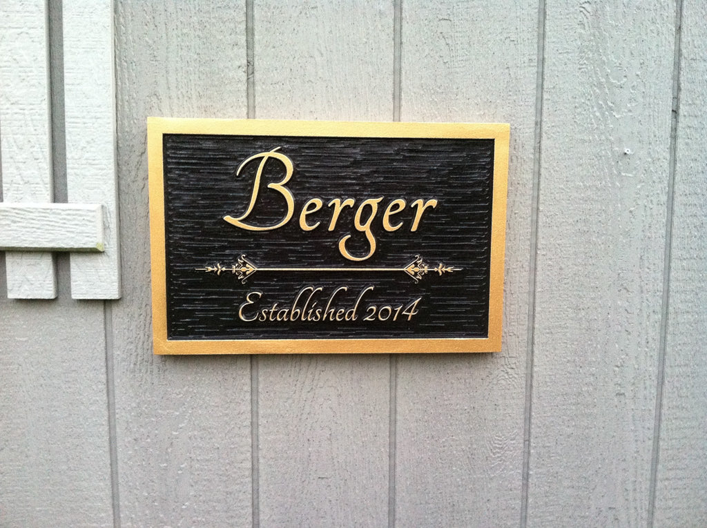 Custom Carved Last Name Sign / Family Sign with established year (LN2) - The Carving Company