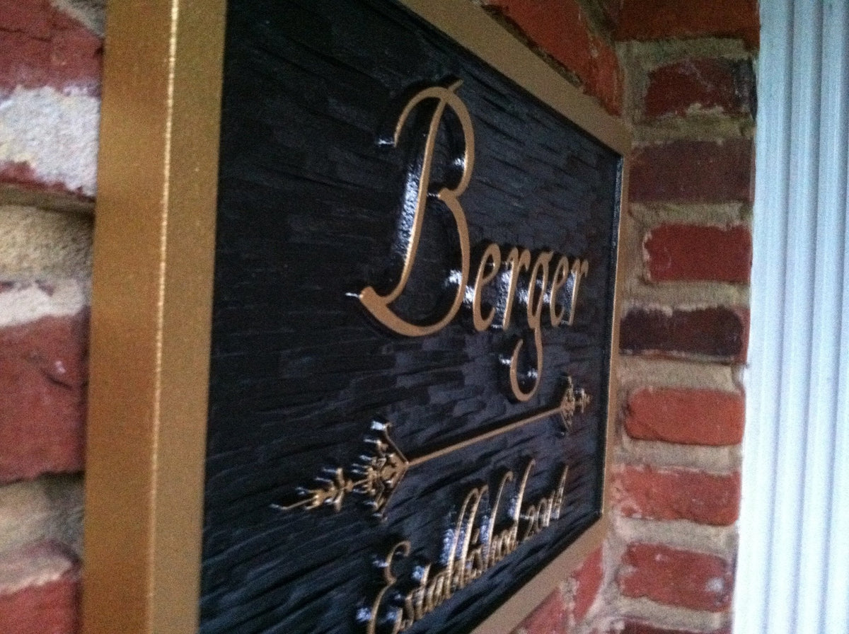 Custom Carved Last Name Sign / Family Sign with established year (LN2) - The Carving Company