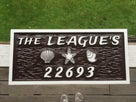 Custom House Marker / Street Number with Last Name plaque - beach theme (LN25) - The Carving Company
