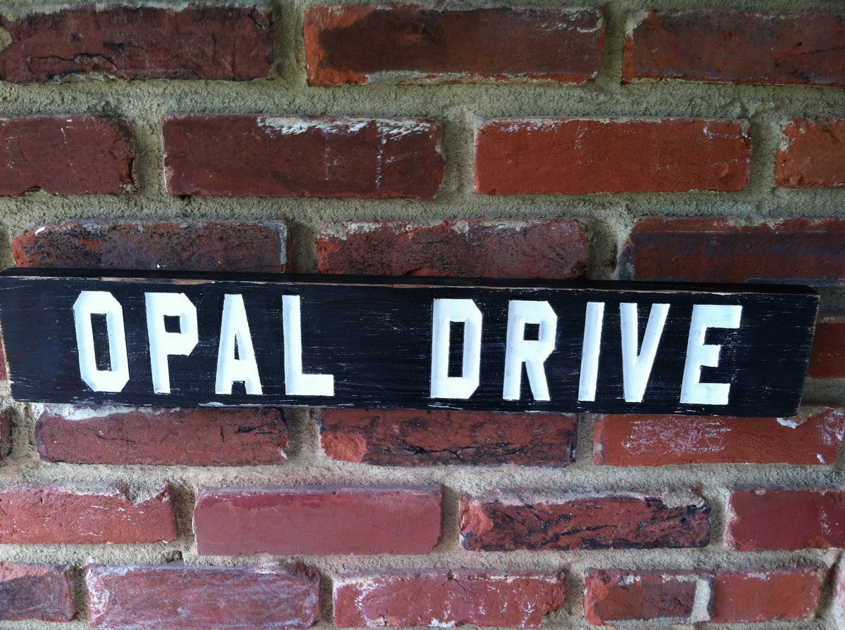 Personalized Street Name Sign Distressed for Home decor or Outdoor use (A18) - The Carving Company