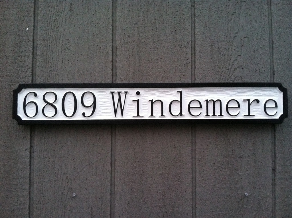 Personalized Address Sign with Street Name  (A55) - The Carving Company