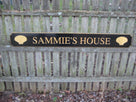 Custom Carved Quarterboard sign with Name and Scallop sea shells (Q5) - The Carving Company