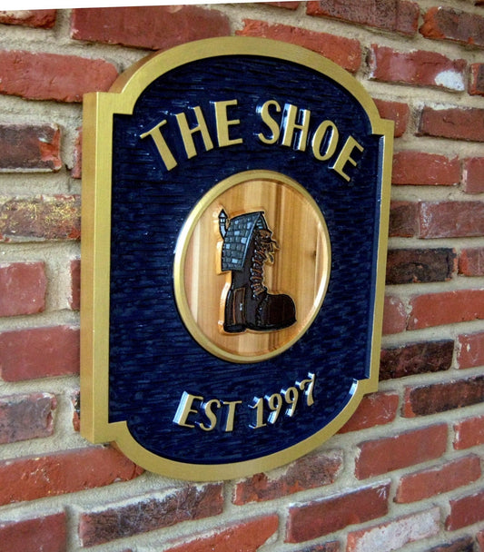 Custom Carved Family Name sign - Personalized Welcome Sign (LN11) - The Carving Company