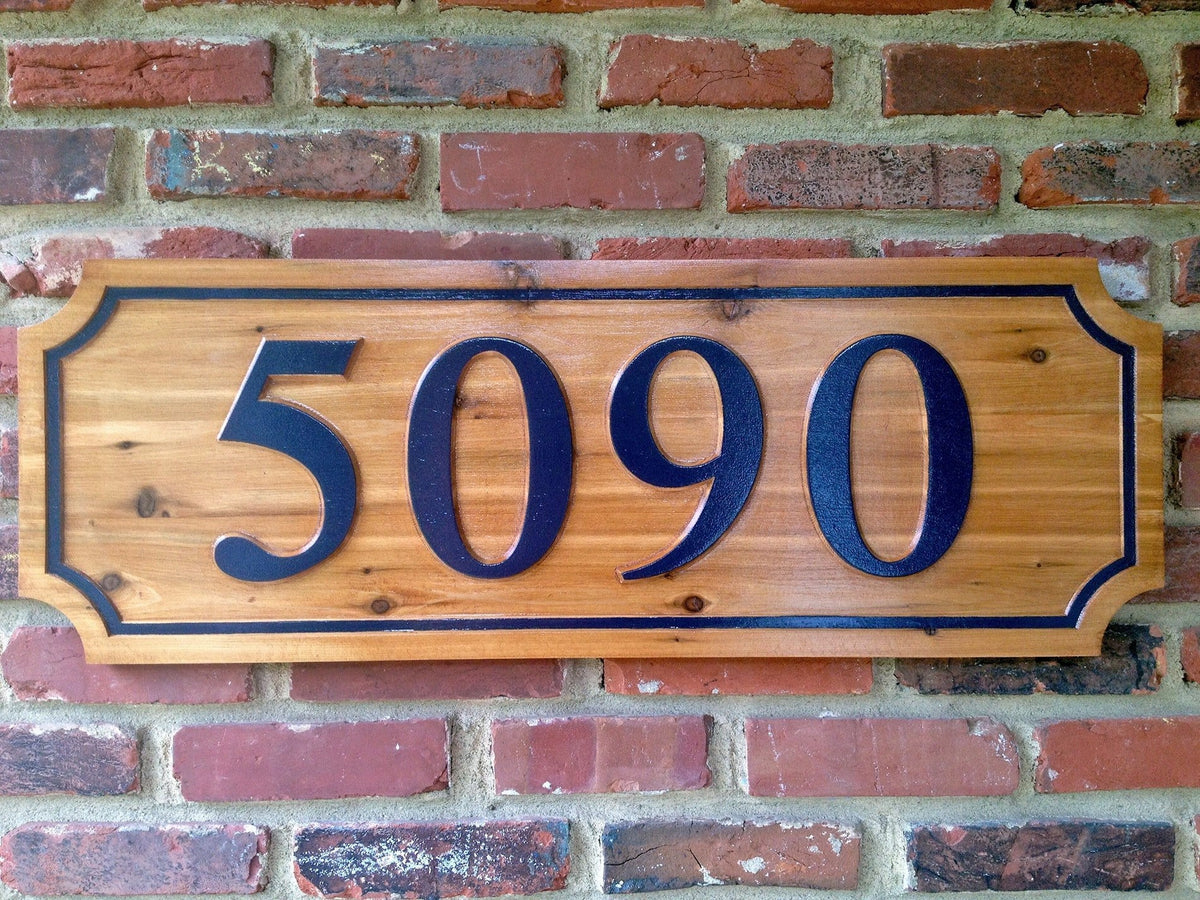 Cedar Custom House number  (A43) - The Carving Company