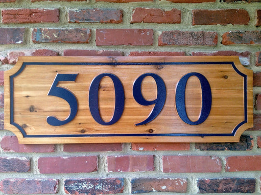 Cedar Custom House number  (A43) - The Carving Company