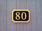 Rectangular Bold House Number sign - Custom Carved (A64) - The Carving Company