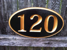 Oval V-Carved House Number Sign - any number up to 5 digits (A41) - The Carving Company