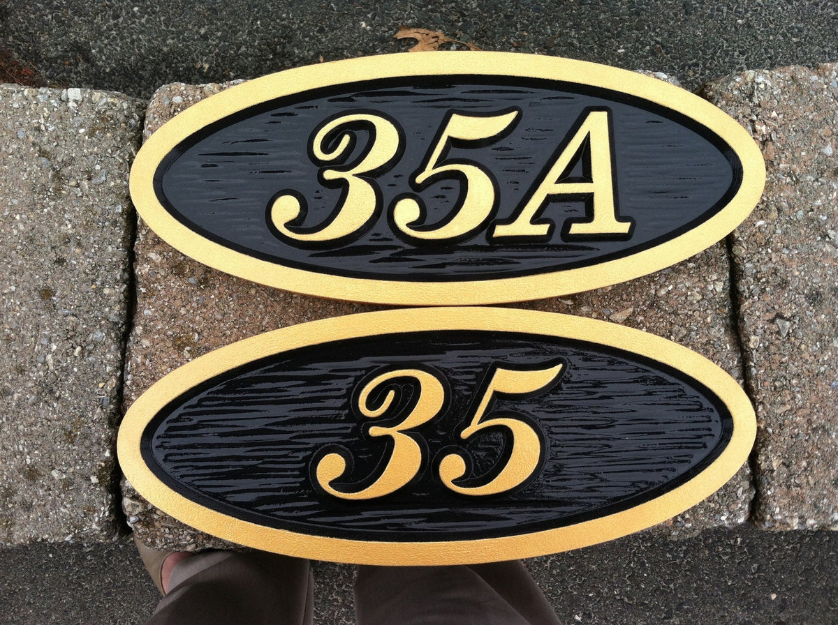 Custom Carved House number / Street Address Sign - Custom Carved Sign(A7) - The Carving Company