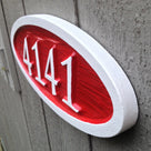 Custom Carved Oval House number / Street Address Sign - Made to Order (A10) - The Carving Company