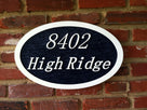 Custom Carved Oval Address Sign (A40) - The Carving Company