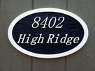 Custom Carved Oval Address Sign (A40) - The Carving Company