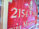 Custom Carved Street Address Sign with Fleur-de-lis (A16) - The Carving Company