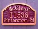 Custom Carved Street Address sign - Personalized Entrance Plaque(A9) - The Carving Company