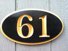 Personalized Carved House number Sign-up to 5 digits this sign - Oval (A29) - The Carving Company