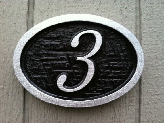 Custom House Number Sign - Street markers (A35) - The Carving Company