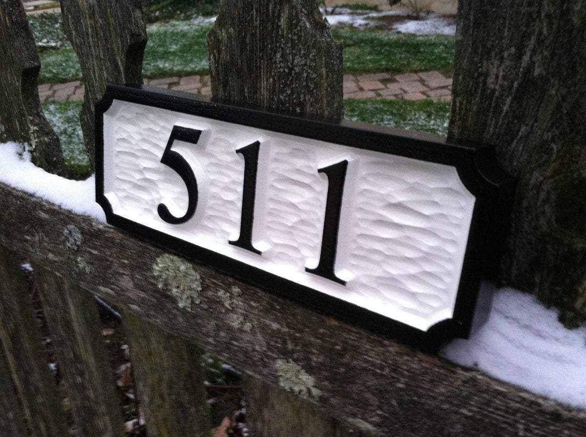 Custom House Number Sign - up to 5 Numbers (A49) - The Carving Company