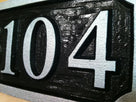 Custom House Number Sign - Rectangle with Scalloped Corners- up to 4 Numbers (A50) - The Carving Company