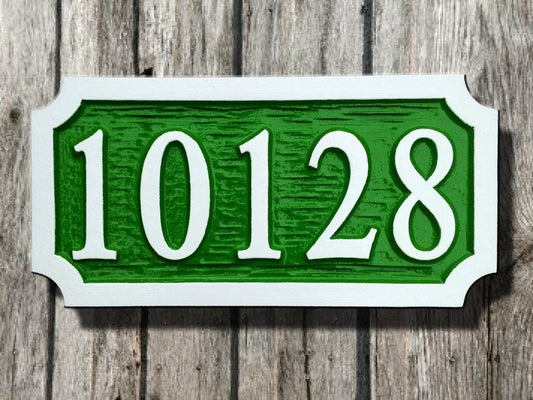 Personalized Address Sign - Custom Carved House Number Sign  (A13) - The Carving Company