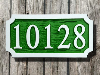 Personalized Address Sign - Custom Carved House Number Sign  (A13) - The Carving Company