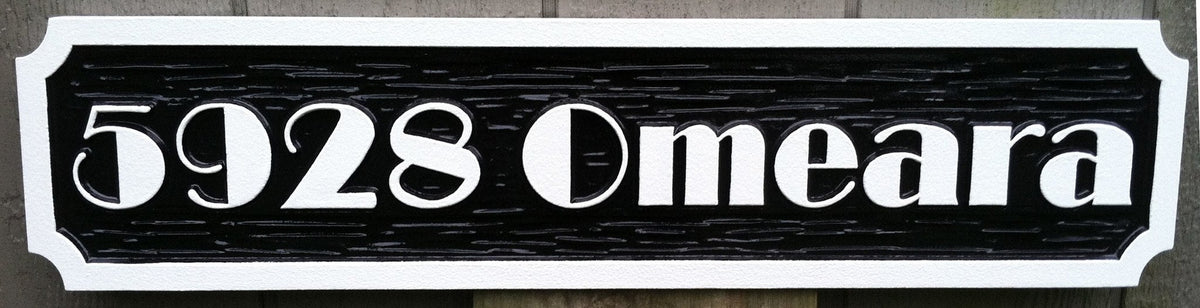 Personalized Address Sign with Street Name with Broadway Font (A51) - The Carving Company