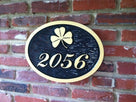 Oval House number with Shamrock - up to 5 numbers (A81) - The Carving Company