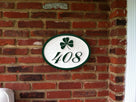 Oval House number with Shamrock - up to 5 numbers (A81) - The Carving Company