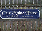 Custom Quarterboard sign - Add your name or place and coordinates (Q52) - The Carving Company front viewclose up front view