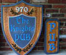 Custom Carved Cedar Pub Sign  (BP101) - The Carving Company