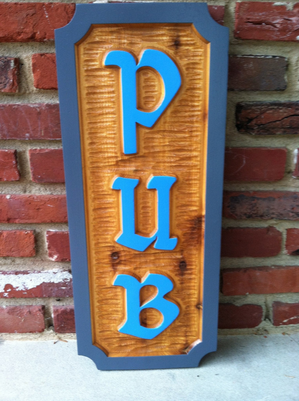 Custom Carved Cedar Pub Signs  (BP100) - The Carving Company