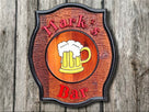 Custom Carved Cedar Bar Sign with Beer Stein (BP7) - The Carving Company
