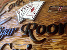 Custom Carved Cedar Cigar Room and Casino Sign (BP16) - The Carving Company