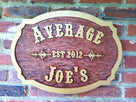 Customized Oak Wood Carved Tavern - pub - Bar Sign (BP20) - The Carving Company