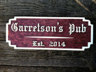 Personalized Old English Bar / Pub Sign with Established Date (BP35) - The Carving Company