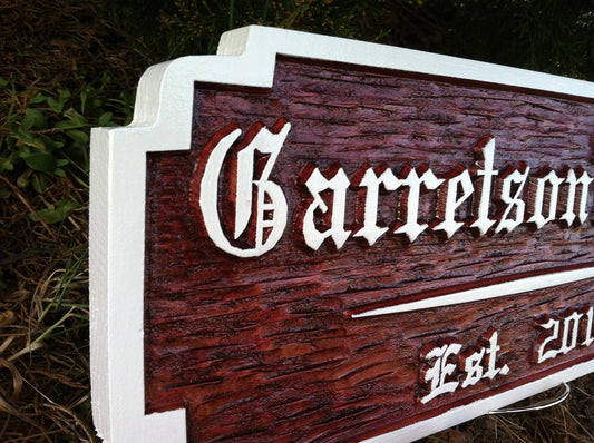 Personalized Old English Bar / Pub Sign with Established Date (BP35) - The Carving Company